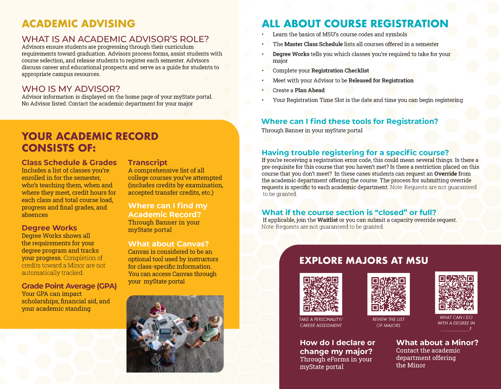 Academic Advising Informational Flyer